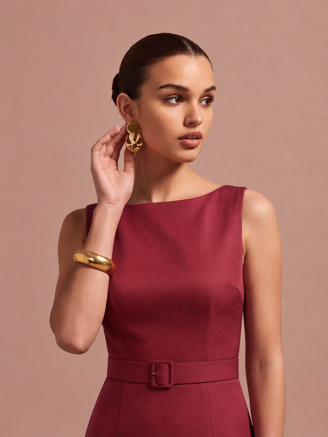 Ombre Flared Midi Dress