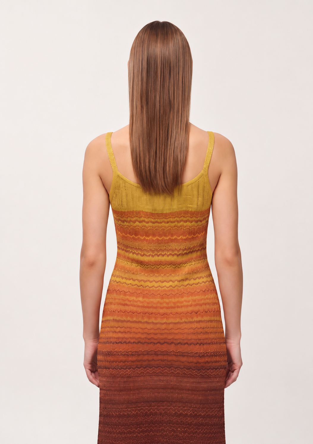 Gradient Pointelle Knit Maxi Dress