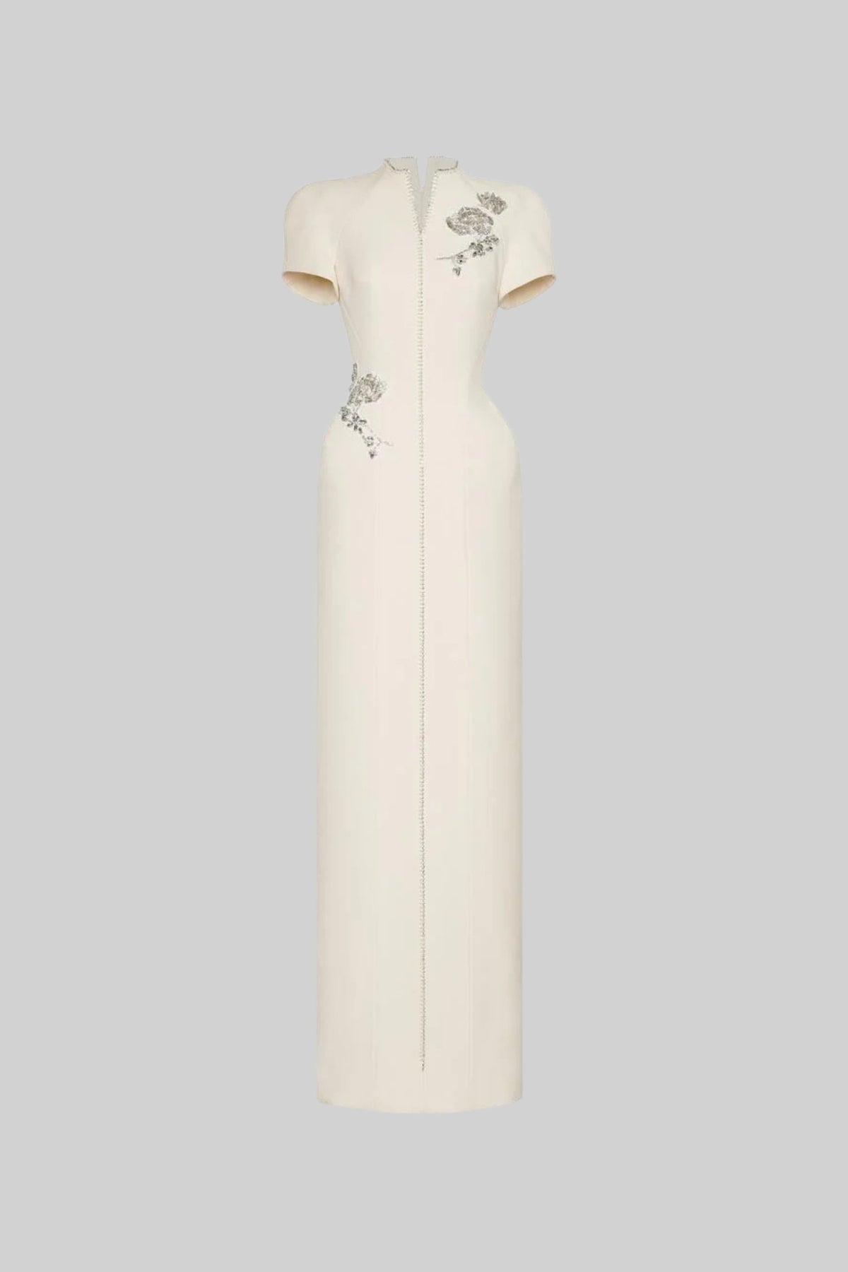 Crystal Appliqué Midi Dress
