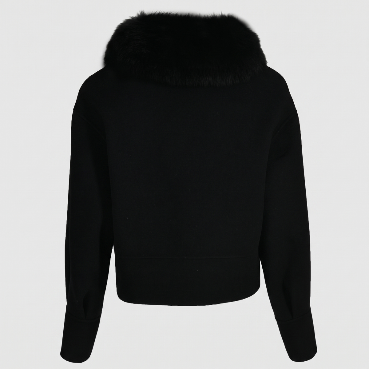 Detachable Fox-Fur Collar Cashmere Jacket