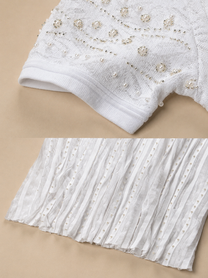 Pearl Embellished Midi Dress