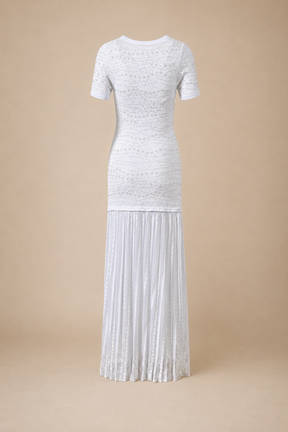 Pearl Embellished Midi Dress