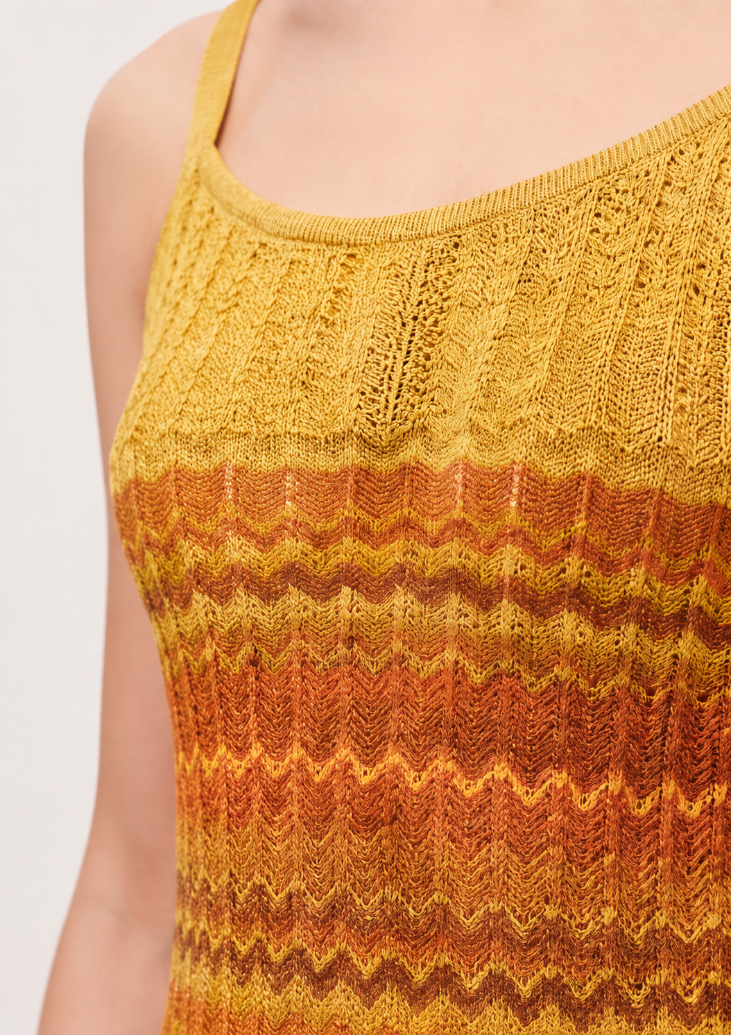 Gradient Pointelle Knit Maxi Dress
