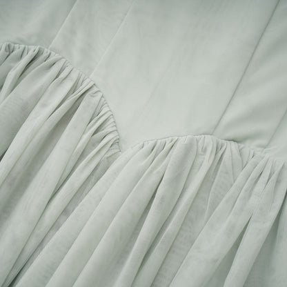 Sage Pleated Corset Maxi Dress