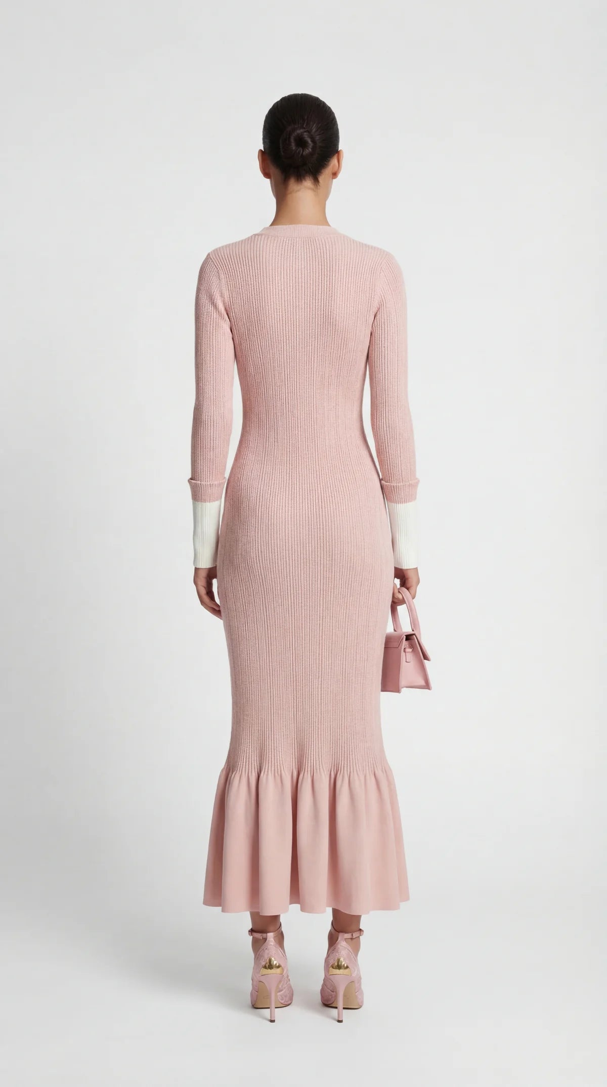 Jewel Button Fishtail Dress