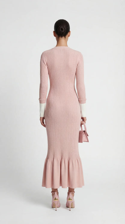 Jewel Button Fishtail Dress