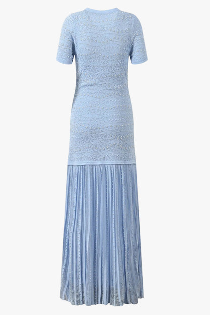 Pearl Embellished Midi Dress in white, additional view