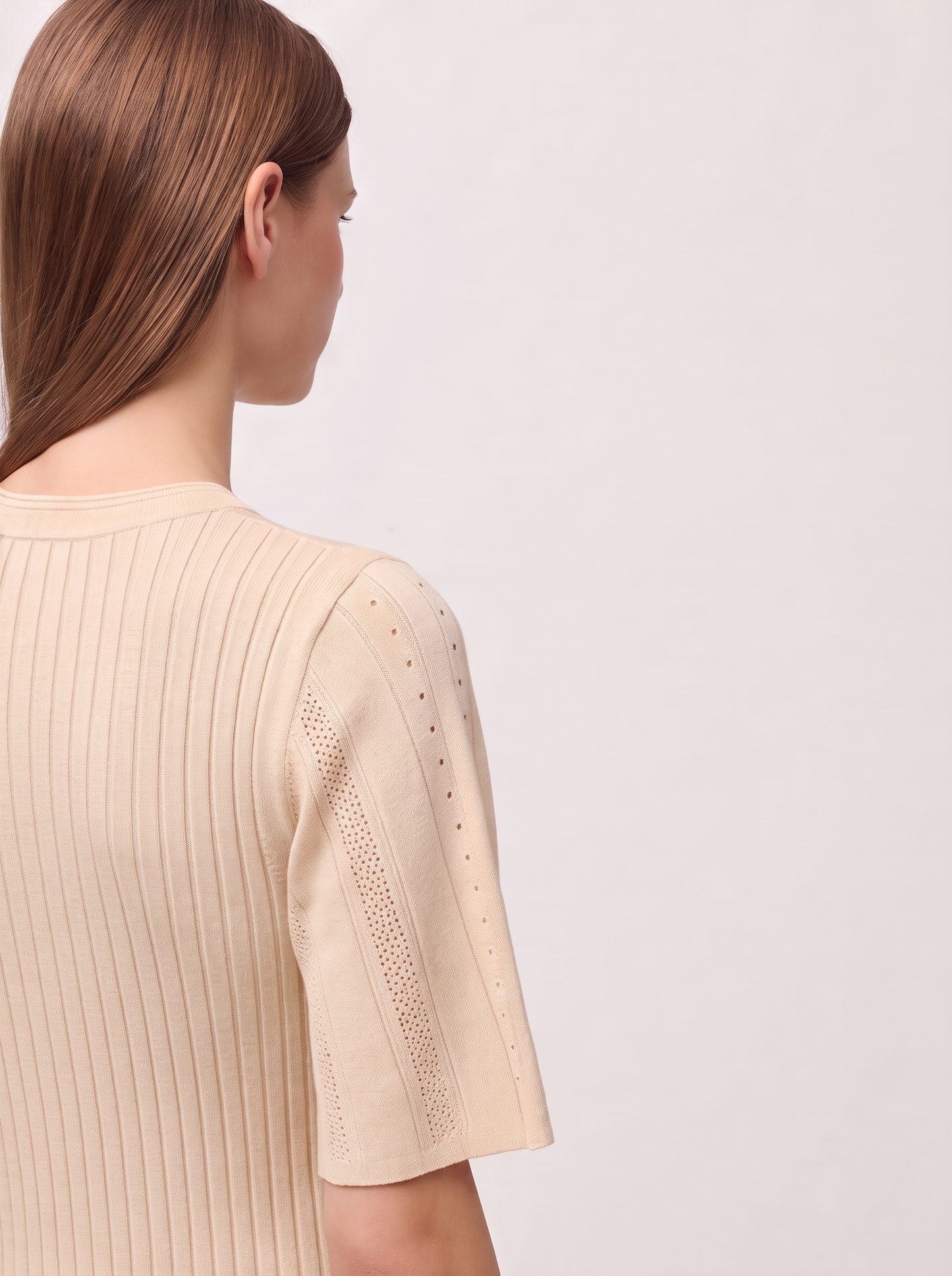 Ribbed Button-Front Knit Midi Dress
