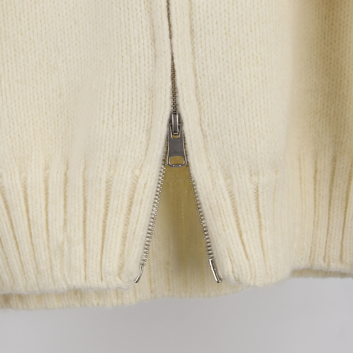 Detachable Fur-Collar Wool-Blend Jacket