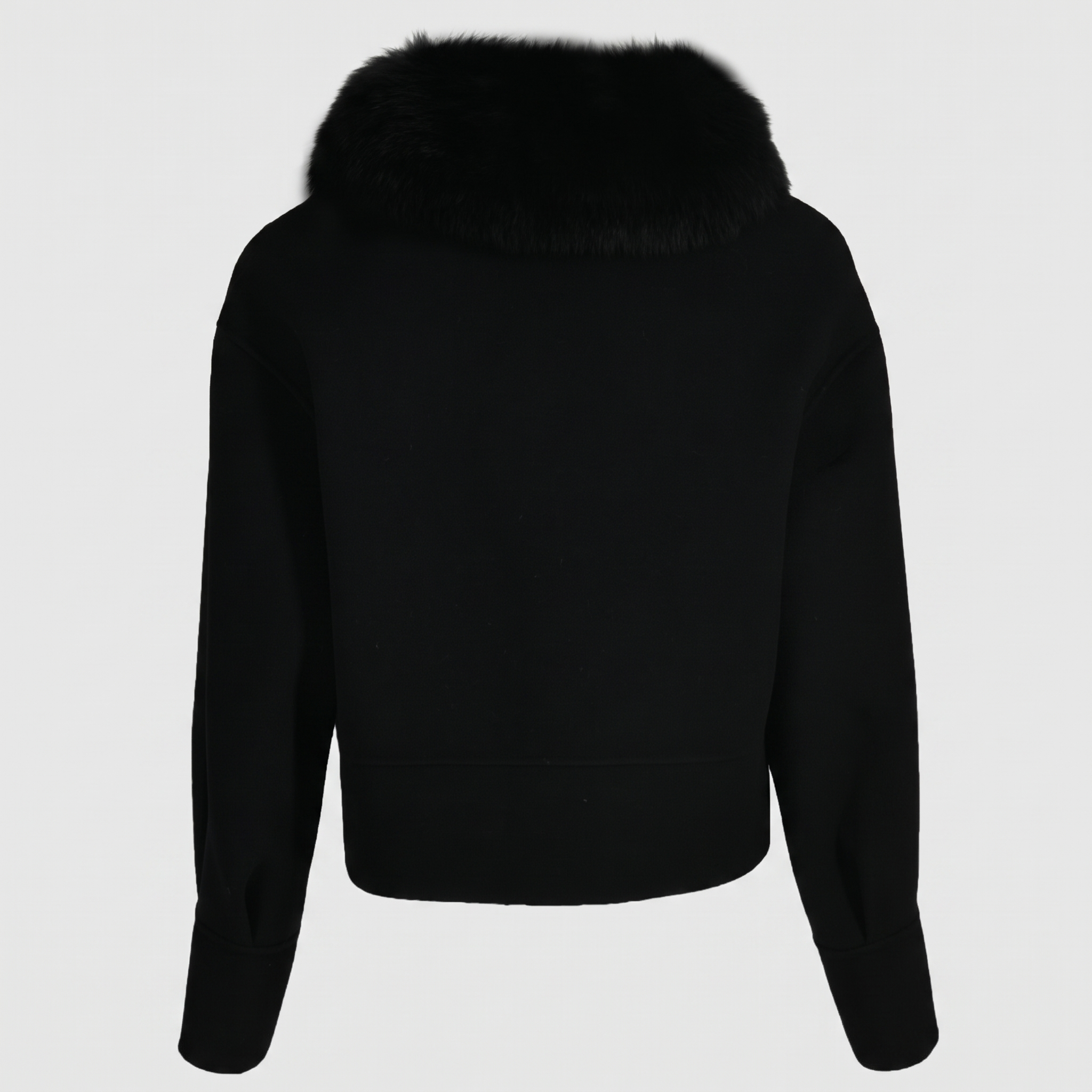 Detachable Fox-Fur Collar Cashmere Jacket
